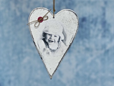Decoupage tutorial - heart with a photo