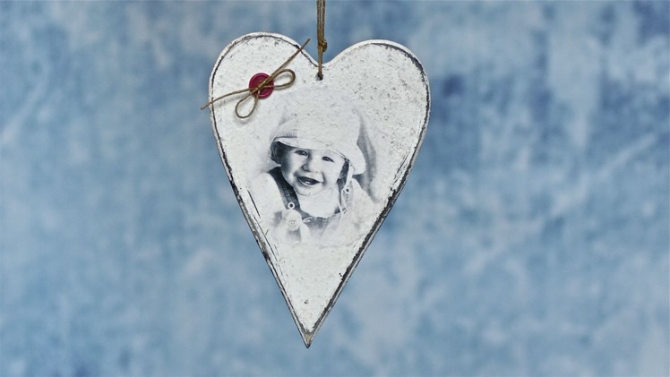 Decoupage tutorial - heart with a photo