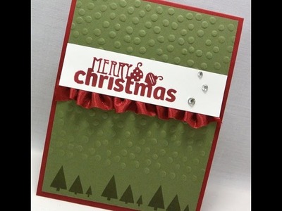 DIY Card Making:  Christmas Card Idea Using Christmas Bliss from Stampin' Up!