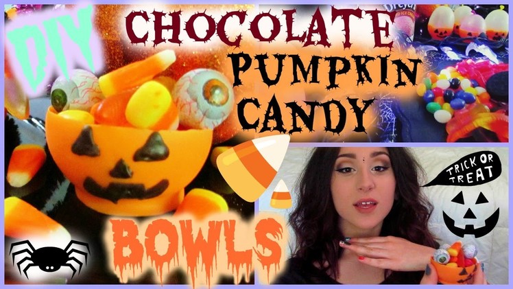 DIY Chocolate Pumpkin Candy Bowls  | Halloween Treats | BALLOON BOWLS