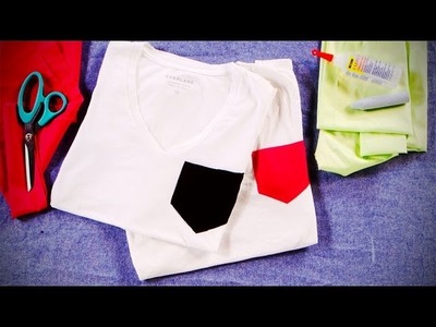 DIY Fashion | Neon Pocket Tee | Designer DIY