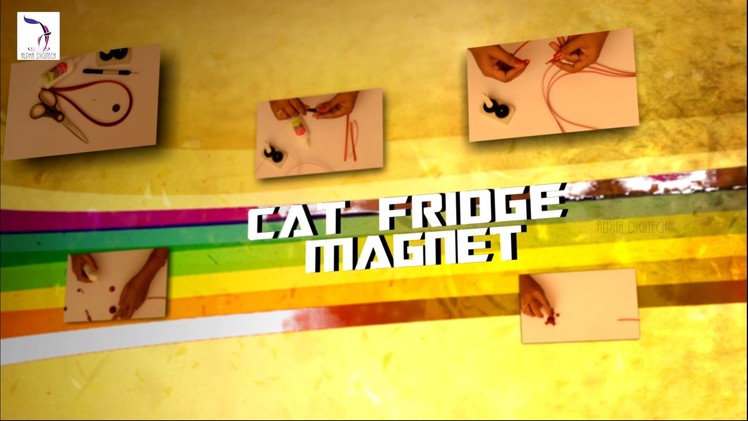 DIY : Fridge Magnet - Cat Design | Quilling Tutorial | Paper Quilling Fridge Magnets