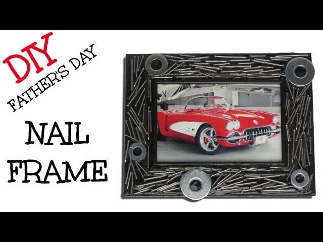 DIY Nail Frame Man Cave Decor -  Craft Klatch Father's Day Gift Ideas Series