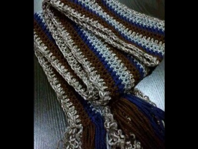 Extra Long Crocheted Men's or Womens scarf