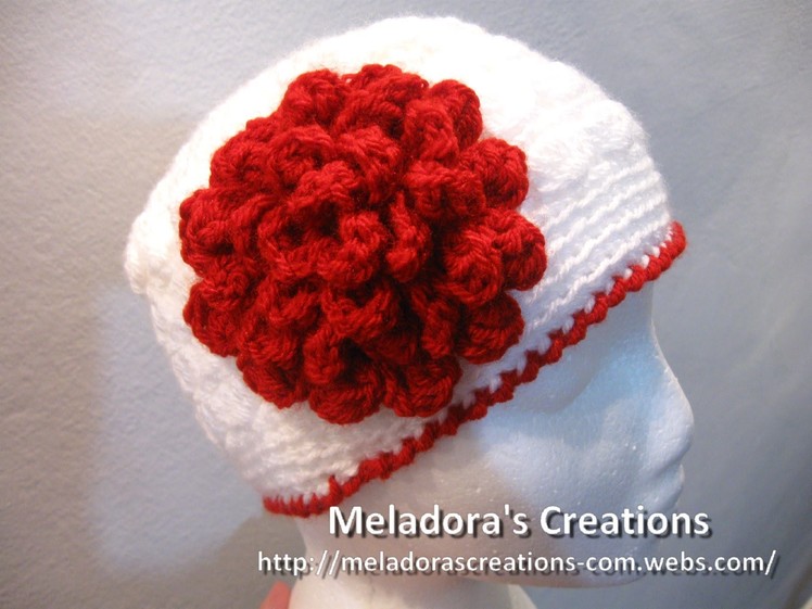 Flat Rose Flower - Left Handed Crochet Tutorial