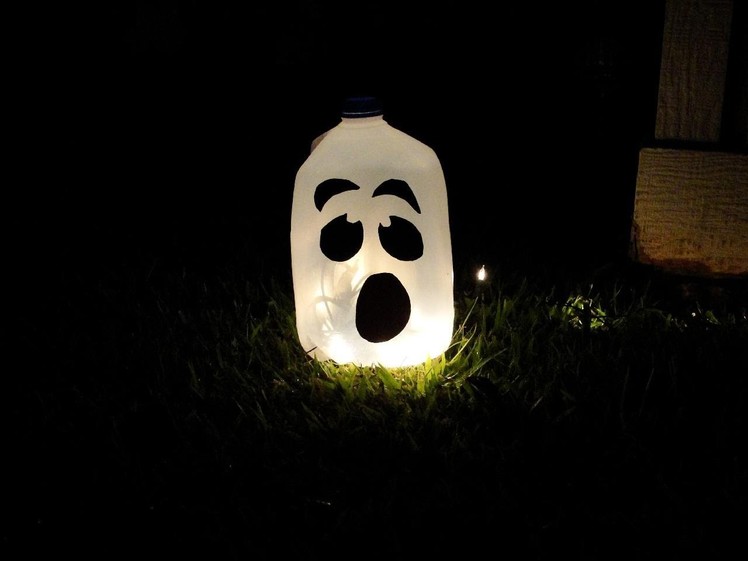 Halloween Ghost Lantern (a DIY craft) SUPER EASY