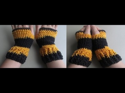 How to Crochet Fingerless Gloves. Wristers by ThePatterfamily