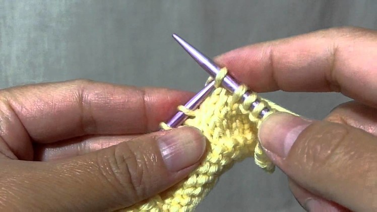 How to knit K2tog (Knit two together) - Right leaning decrease