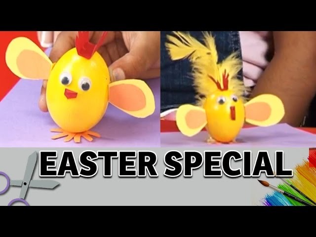 How To Make A Easter Egg Chick - Art and Craft ideas (Easter Egg Decoration)