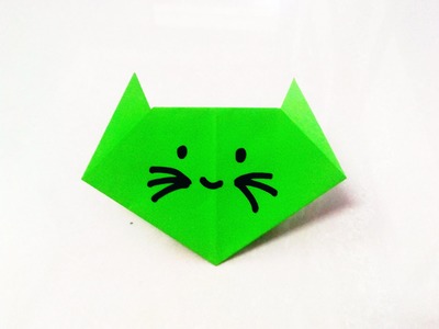 How to make an origami paper cat | Origami. Paper Folding Craft, Videos and Tutorials.