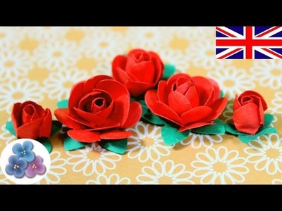 How to make Paper Flowers DIY Paper Roses Valentines Red Roses Mother's Day Cards Mathie