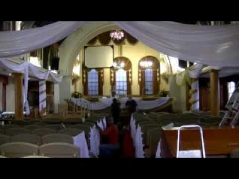 How to prepare a public hall building for wedding functions decorations