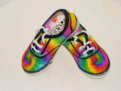 How to Sharpie Spiral Tie Dye Shoes