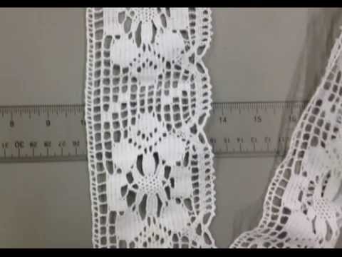 Lace trim  cotton crochet 3 inches white hometex ca