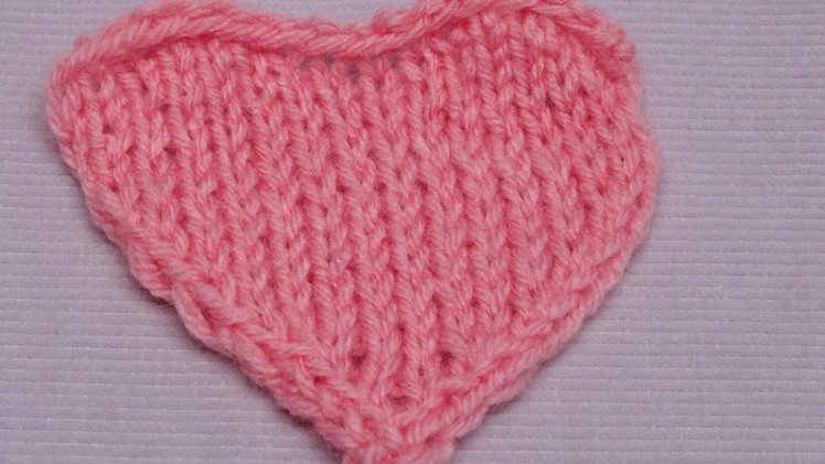 Mini-Herz mit verkürzten Reihen - Mini-Heart with short rows - Strickmuster - Knitting Pattern