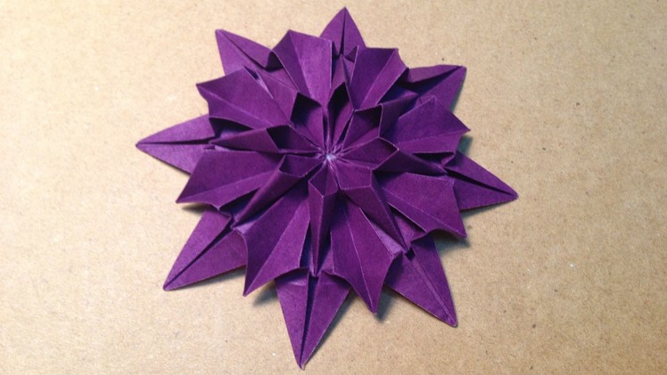 Origami Flower Instructions. Dahlia