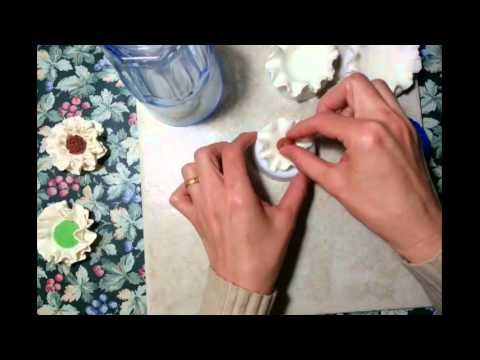 (Polymer  clay flower tutorial)  cold porcelain clay flower , paper flower ,diy , porcelana fria