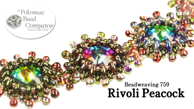 Rivoli Peacock Bracelet or Necklace