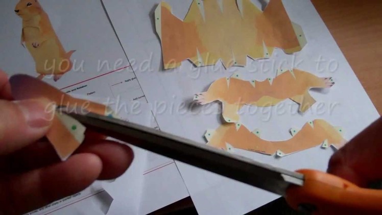 3 D paper craft prairie dog origami template  download Movie.wmv