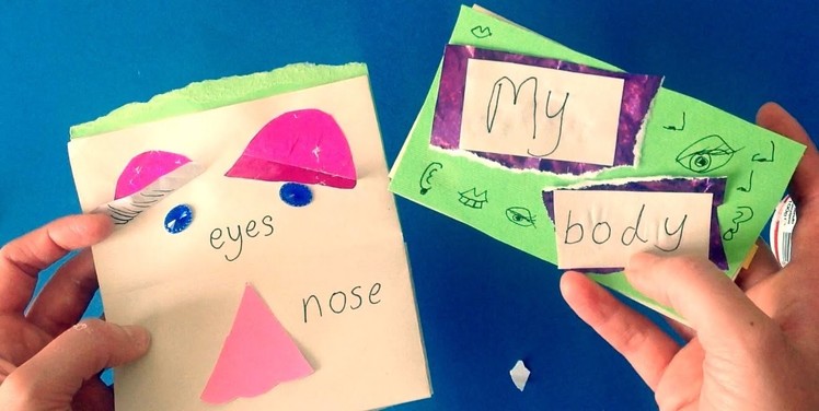 Children's Book Making Craft (My Body. Face Parts) Arts Activity Kindergarten