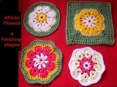 Crochet African Flowers cushions.and more