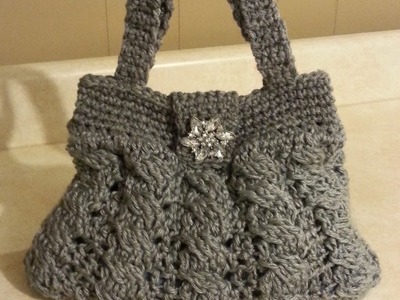 Crochet Arabel Cable Stitch Handbag Purse #TUTORIAL DIY crochet purse