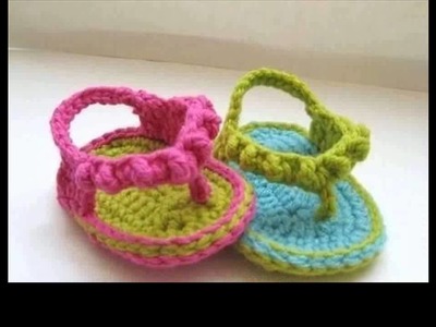 Crochet baby barefoot sandals