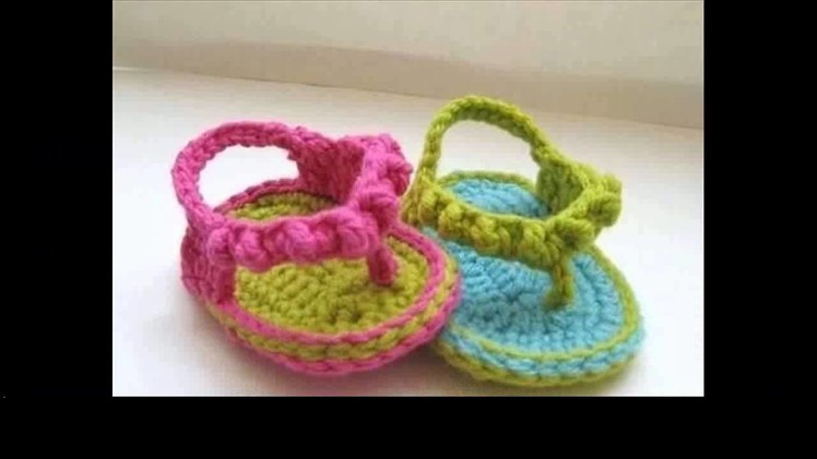 Crochet baby barefoot sandals