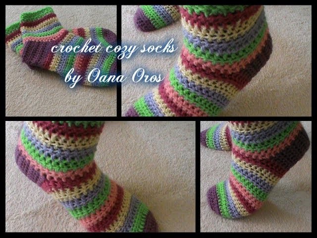 Crochet cozy socks