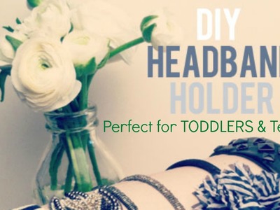DIY Headband Holder--made from a paper towel roll
