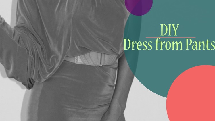 DIY: How to make a dress from pants EASY