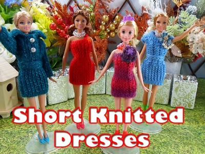 Doll Short Knitted Dress - Features Barbie, Rapunzel, Nikki, Teresa - Dress Up Video