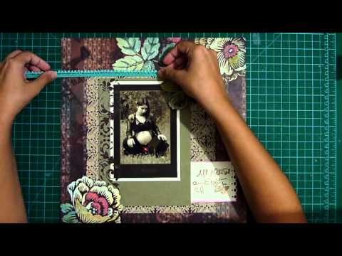 Dreaming pregnancy scrapbook layout process