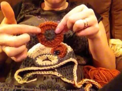 Free Crochet Pattern Monkey Hat, Baby Beanie part 2