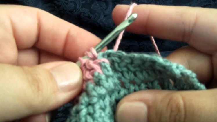 Front post and back post double crochet for lefties