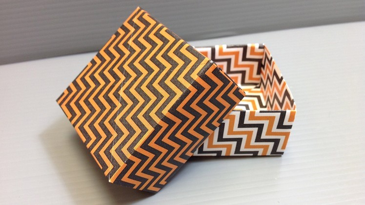 Halloween Origami Zig Zag Pattern Boxes - Print Your Own Paper!