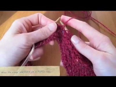 Hand knitting short rows using a 'wrap and turn'