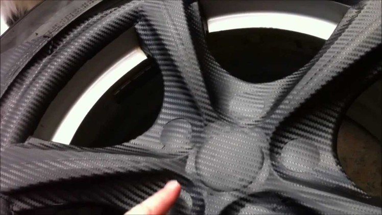 How to Carbon Fiber Vinyl your wheels!!!  DIY for Cheap n Easy