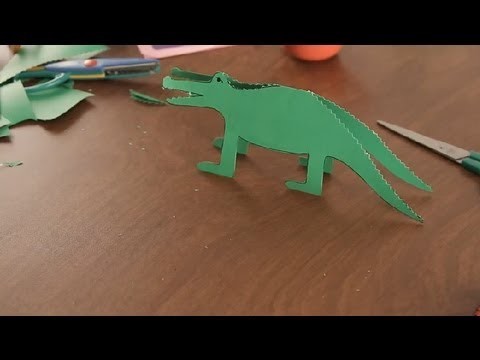 How to Make a Paper Crocodile : Paper Art Projects