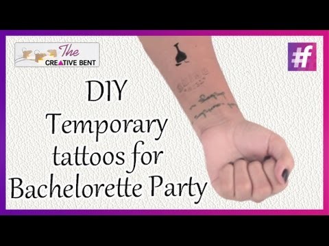 How to Make A Temporary Tattoos for Bachelorette Party | DIY | Live Creative