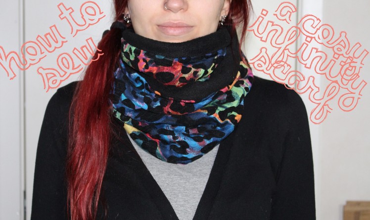 How to sew a cosy infinity scarf. loop scarf - perfect for cold days - DIY tutorial