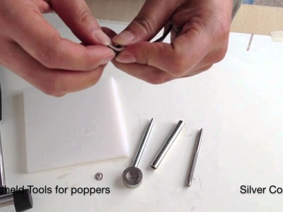 How to use handheld tools set up poppers --leather craft, sewing