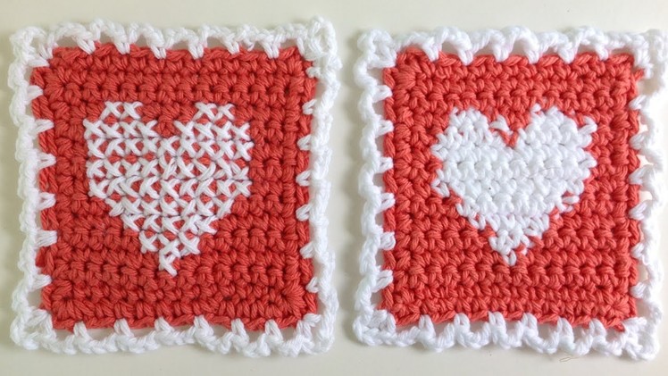 Instarsia Crochet vs. Cross Stitch Crochet - Left Handed Free Cross Stitch Pattern by Maggie Weldon