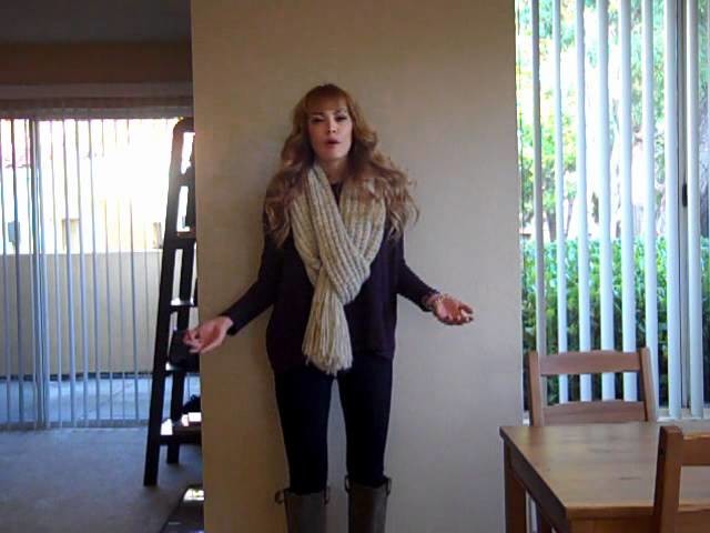 OOTD: Oversized Knit Scarf & Tall Boots (10.26.11)