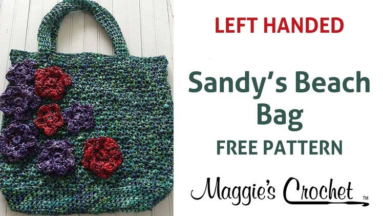 Raffia Beach Bag Free Crochet Pattern - Left Handed