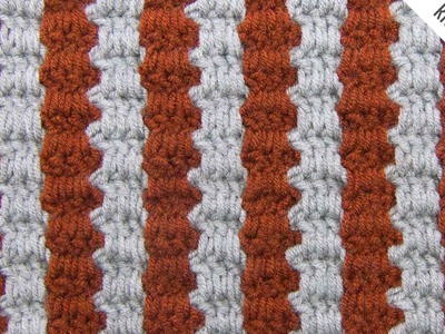 The Two Color Interlocking Block Stitch :: Crochet Stitch #339 :: Right Handed