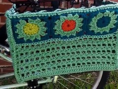 Vol 33 - Crochet cover for rear rack basket for bicycles