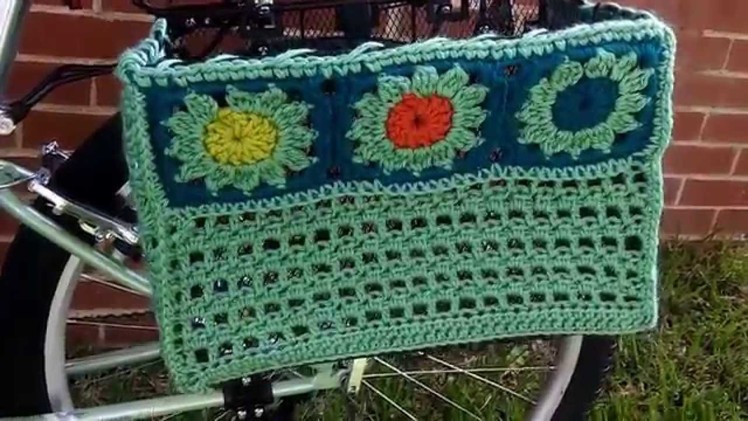 Vol 33 - Crochet cover for rear rack basket for bicycles
