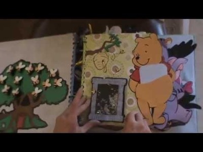 Winnie the pooh baby scrapbook mini album