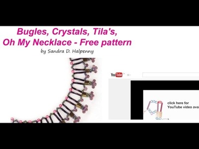 Bugles, Crystals, Tila's, Oh My Necklace - Free pattern